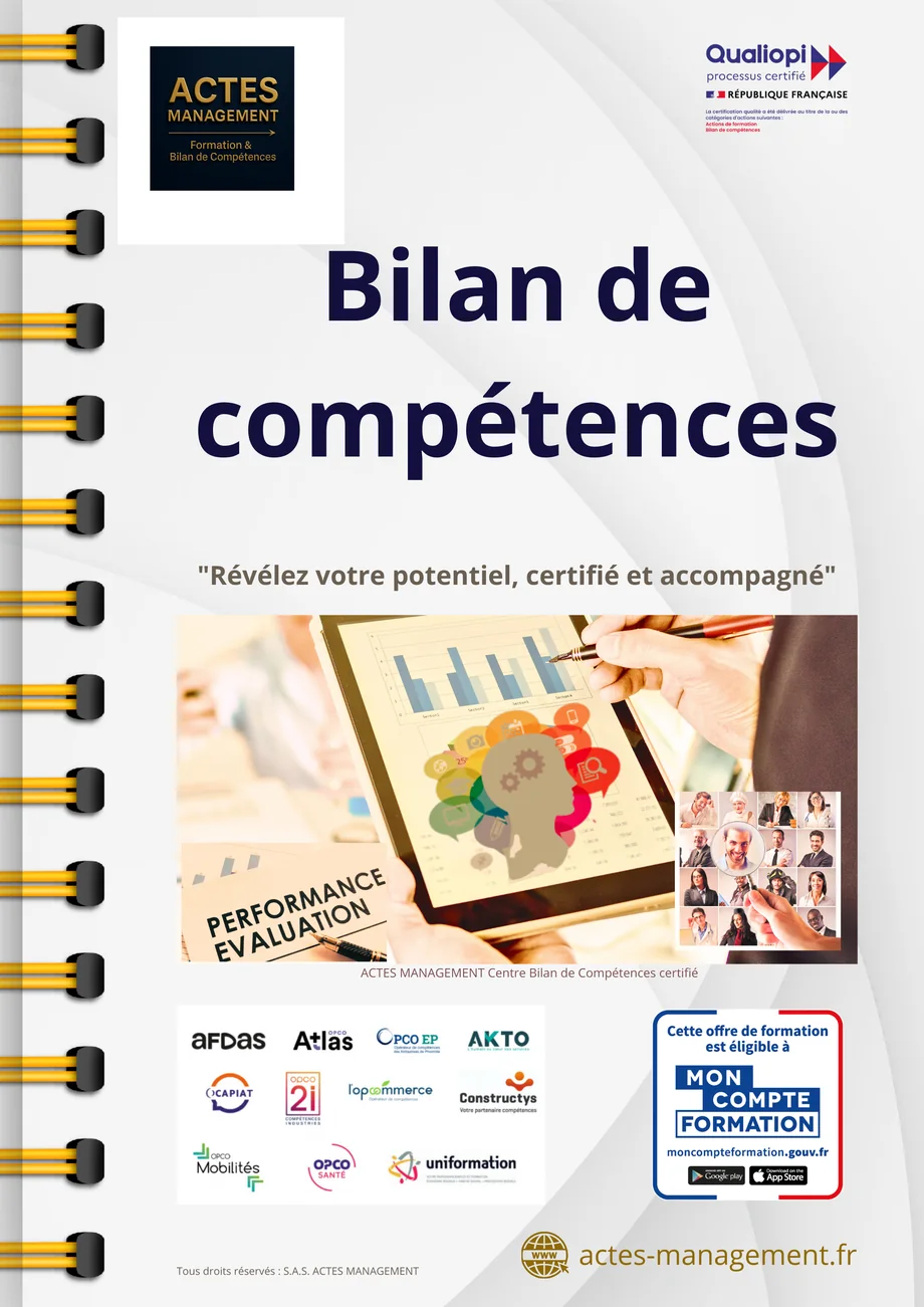 Catalogue bilan de compétences ACTES MANAGEMENT