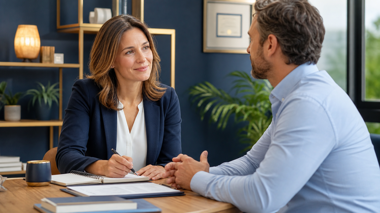 Entretien de développement professionnel et personnel avec un consultant