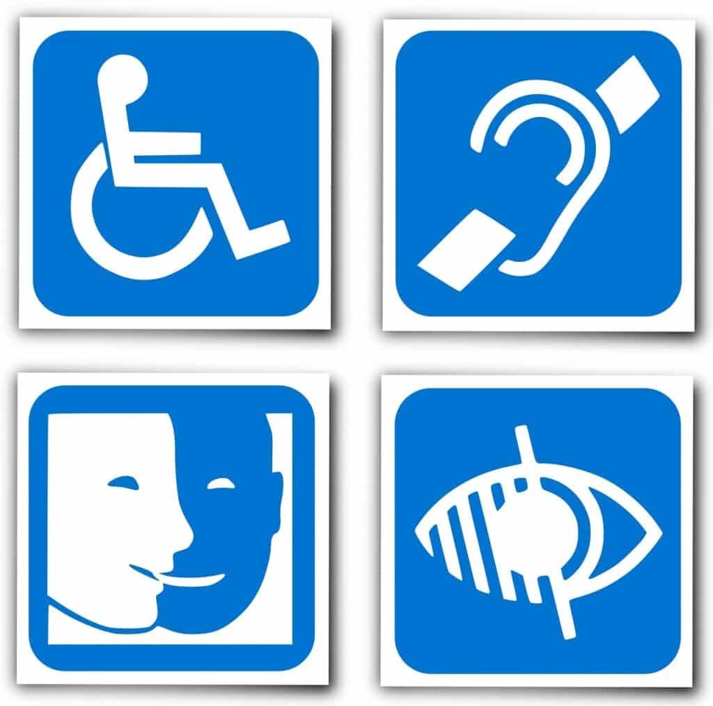 Logo multi handicap pour l’accessibilité des formations ACTES MANAGEMENT